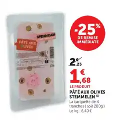Super U STEMMELEN Pâté aux olives offre