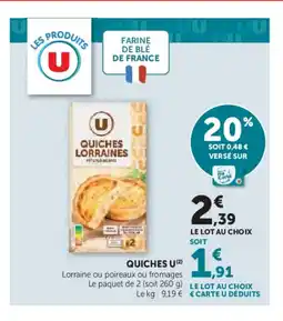 Super U U Quiche offre