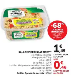 Super U PIERRE MARTINET Salade offre