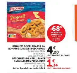 Super U PESCANOVA Beignets de calamars à la romaine surgelés offre