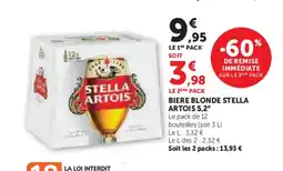 Super U STELLA ARTOIS 5,2° Biere blonde offre
