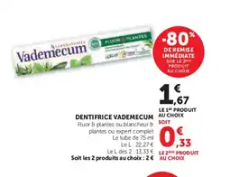 Super U VADEMECUM Dentifrice offre