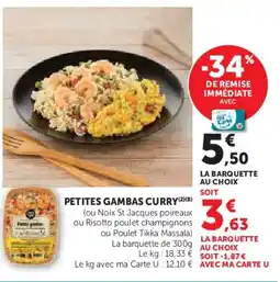 Super U Petites gambas curry offre