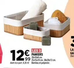 Centrakor Les 3 paniers offre