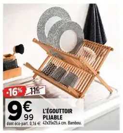 Centrakor L'égouttoir pliable offre