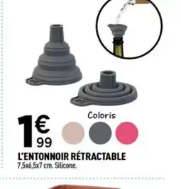 Centrakor L'entonnoir rétractable offre