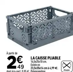 Centrakor La caisse pliable offre