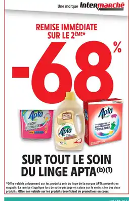 Intermarché Contact APTA Sur tout le soin du linge offre