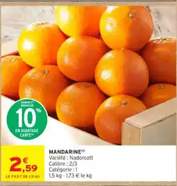 Intermarché Contact Mandarine offre