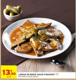 Intermarché Contact Langue de boeuf sauce piquante offre
