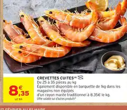 Intermarché Contact Crevettes cuites offre