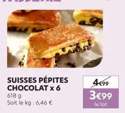 E.Leclerc SUISSES PÉPITES CHOCOLAT x 6 offre