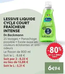E.Leclerc LESSIVE LIQUIDE CYCLE COURT FRAÎCHEUR INTENSE offre