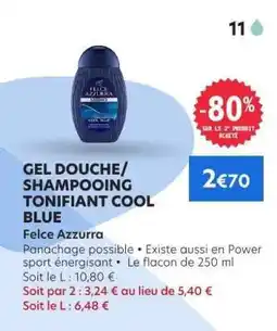 E.Leclerc GEL DOUCHE/SHAMPOOING TONIFIANT COOL BLUE offre