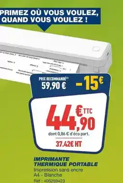 Bureau Vallée Imprimante thermique portable offre