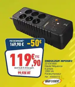 Bureau Vallée Infosec - onduleur offre