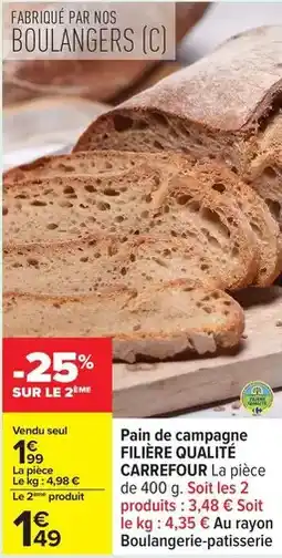 Carrefour Carrefour - pain de campagne offre