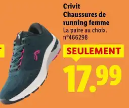 Lidl CRIVIT Chaussures de running femme offre