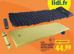 Lidl CRIVIT Tapis auto-gonflant ou tapis à cellules d'air avec coussin offre