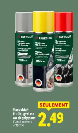 Lidl PARKSIDE Huile, graisse ou dégrippant offre