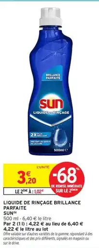 Intermarché Contact SUN Liquide de rinçage brillance parfaite offre