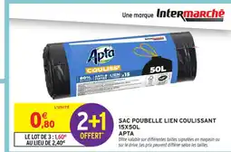 Intermarché Contact APTA Sac poubelle lien coulissant offre