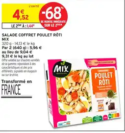 Intermarché Contact MIX Salade coffret poulet rôti offre