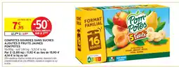 Intermarché Contact POM'POTES Compotes gourdes sans sucres ajoutés 5 fruits jaunes offre