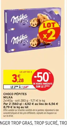 Intermarché Contact MILKA Choco pépites offre