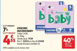 Auchan AUCHAN BABY Couches offre