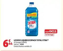 Auchan XTRA lessive liquide ecopack total offre