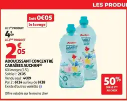 Auchan AUCHAN Adoucissant concentré caraïbes offre