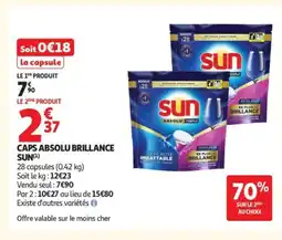 Auchan SUN Caps absolu brillance offre
