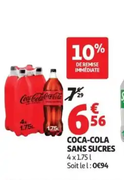 Auchan COCA-COLA Sans sucres offre