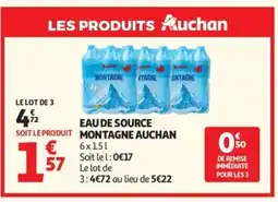 Auchan AUCHAN Eau de source montagne offre