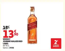 Auchan Whisky johnnie walker red label offre