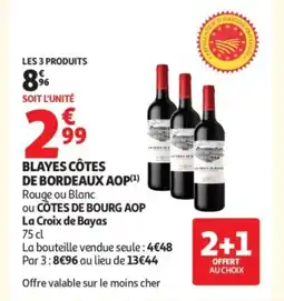Auchan BLAYES CÔTES DE BORDEAUX AOP offre