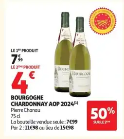 Auchan Bourgogne chardonnay aop 2024 offre