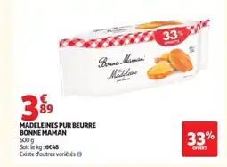 Auchan BONNE MAMAN Madeleines pur beurre offre