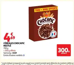 Auchan Céréales chocapic nestlé offre
