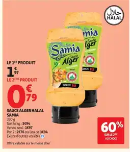 Auchan SAMIA Sauce alger halal offre