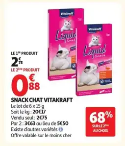 Auchan VITAKRAFT Snack chat offre