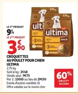 Auchan ULTIMA Croquettes au poulet pour chien offre