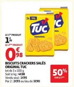 Auchan TUC Biscuits crackers salés original offre