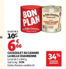 Auchan LA BELLE CHAURIENNE Cassoulet au canard offre