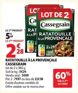 Auchan CASSEGRAIN Ratatouille à la provençale offre