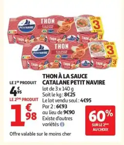 Auchan PETIT NAVIRE Thon à la sauce catalane offre