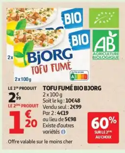 Auchan BJORG Tofu fumé bio offre
