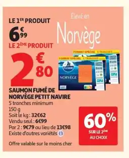 Auchan PETIT NAVIRE Saumon fumé de norvège offre