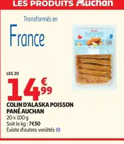 Auchan PANÉ AUCHAN Colin d'alaska poisson offre